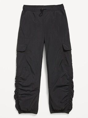 NWT Old Navy High-Waisted Side Ruched Cargo Parachute Joggers, Sz M